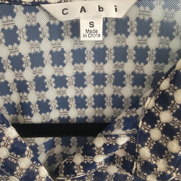 CAbi Blue and White Checkered Button-Up Shirt - Picture 2 of 2